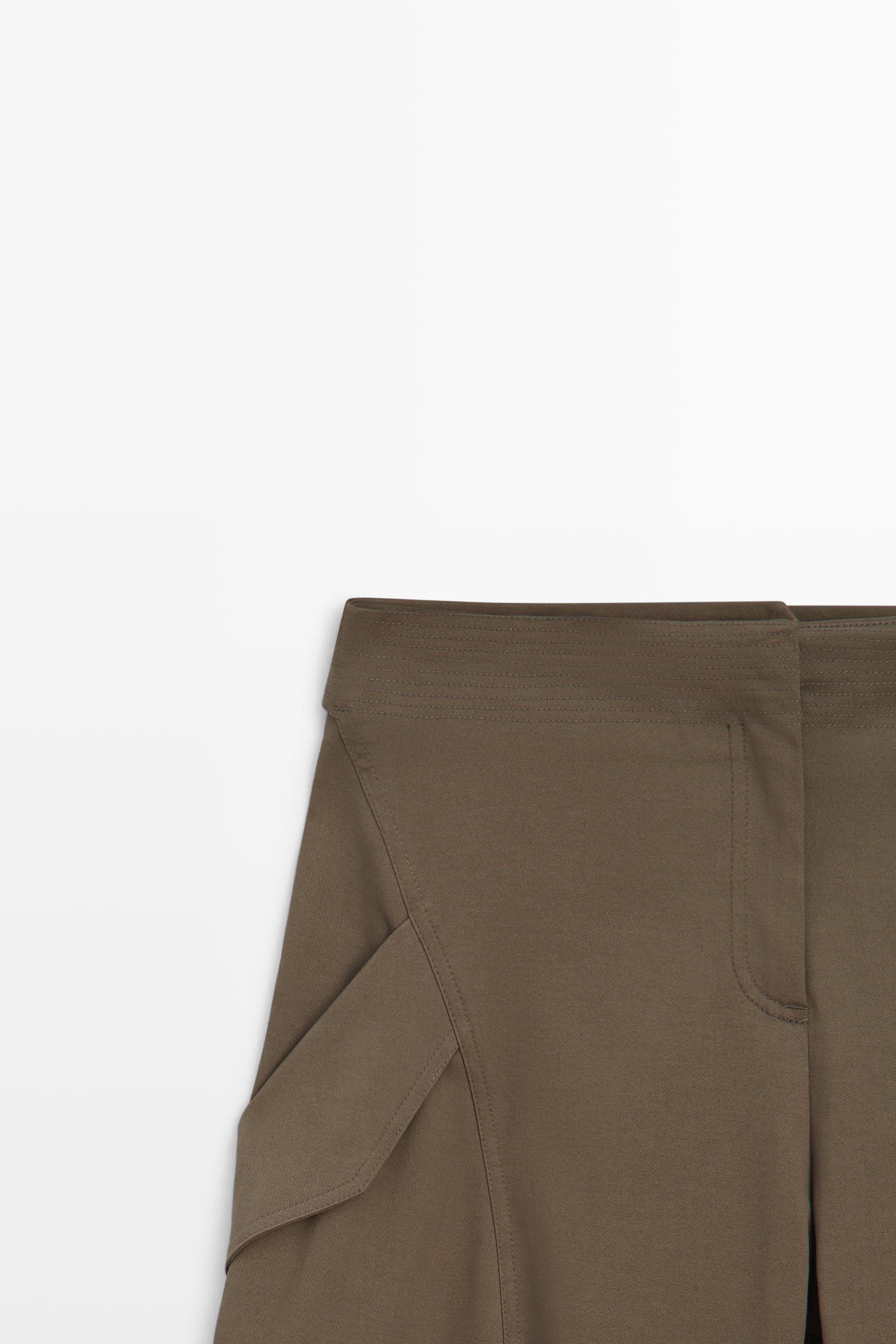 Pantalon cargo en coton mélangé