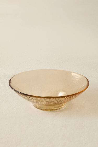 SKLENĚNÁ MISKA S TEXTUROU - Žlutá od Zara