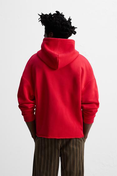 SUDADERA CAPUCHA BORDADOS © OTIS KWAME KYE QUAICOE - Rojo de Zara