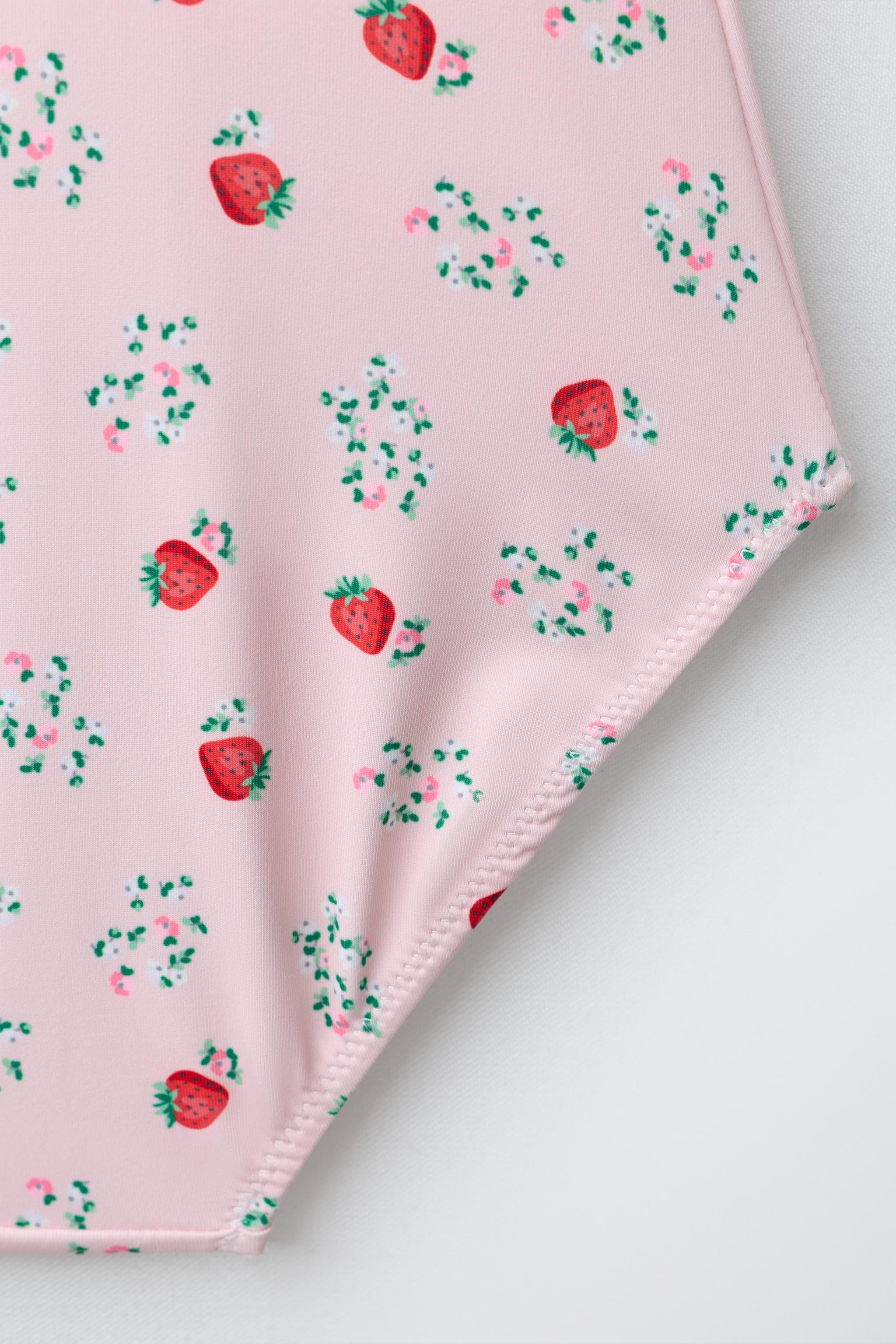 1-6 ANS/ MAILLOT DE BAIN ONDULINE FRAISES