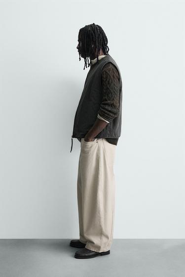 WASHED TOPSTITCHED WAISTCOAT - Mid-grey by Zara - Image 3