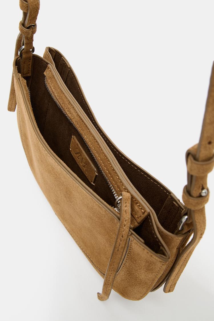 BOLSA CRUZADA DE GAMUZA CON DOBLE BOLSILLO 5