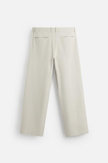 PANTALON DE COSTUME RELAXED FIT - Blanc cassé de Zara - Image 7