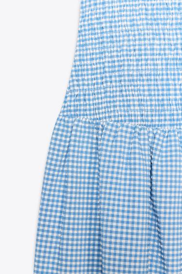 GINGHAM MIDI DRESS - Blue/White by Zara - Image 7