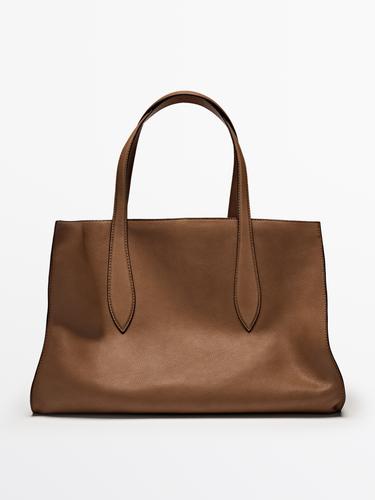 Sac tote maxi en cuir nappa - Corde de Zara
