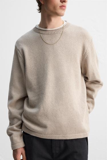 PULL AVEC FINITIONS REVERS - Beige de Zara - Image 5