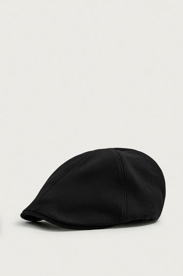 Zara TEXTURED BERET - Black
