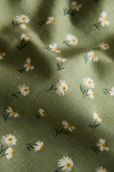 LOT SERVIETTES DE TABLE COTON MARGUERITES (LOT DE 2) - Vert de Zara - Image 3