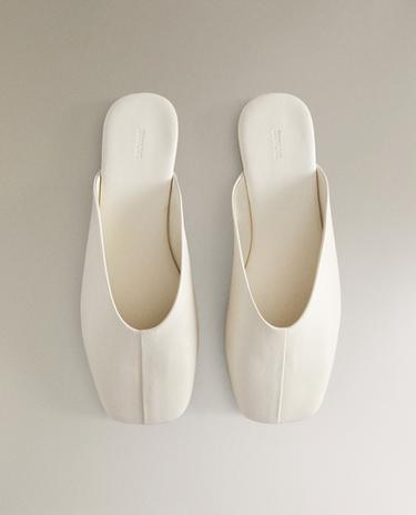 MULES CUIR - Blanc de Zara - Image 6