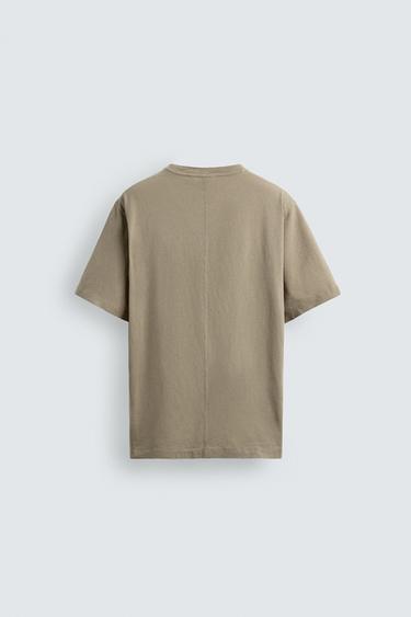 REGULAR FIT LIGHTWEIGHT ORIGINS T-SHIRT - Beige marl by Zara - Image 7