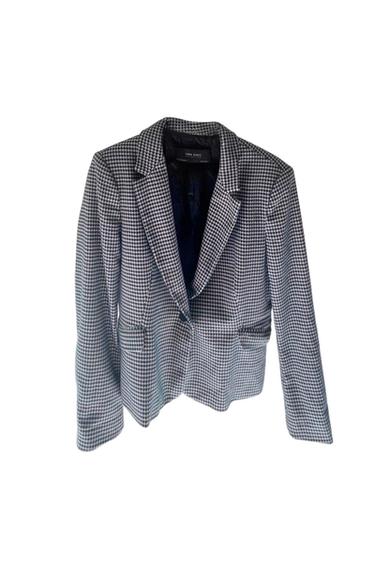 BLAZER PATA DE GALLO AZUL MARINO Y BLANCO