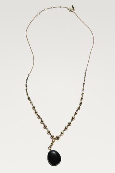 Collar cadena bolas - Dorado de Zara