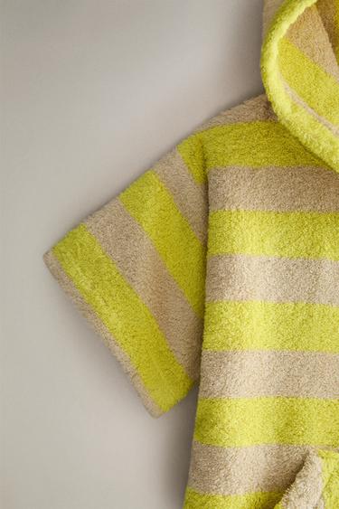PONCHO DE PLAGE ENFANT RAYURES - Jaune de Zara - Image 2