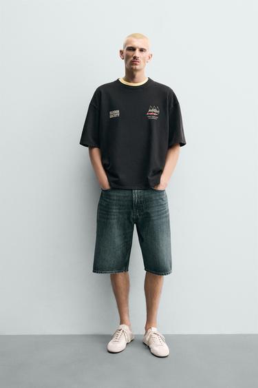 SWEATSHIRT LAVADA COM ESTAMPADOS NÁUTICOS - Antracite-escuro da Zara - Imagem 0
