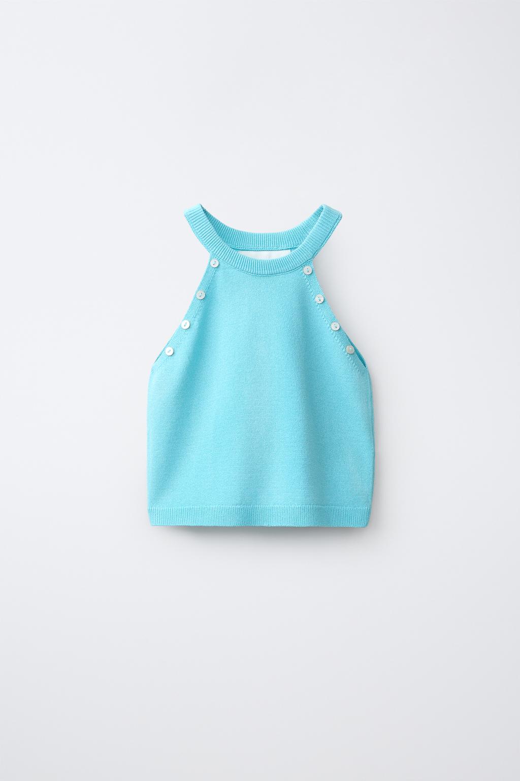 Zara Düyməli trikotaj top