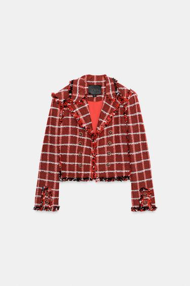 BLAZER TEXTURÉ ZW COLLECTION - Rouge de Zara - Image 5