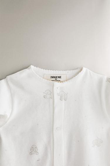 CHILDREN'S SHORT ELEPHANT ROMPER - Oyster-white by Zara - Image 1