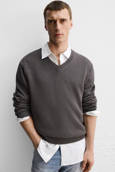 COTTON-LINEN LIMITED EDITION SWEATER - Brown by Zara - Image 4