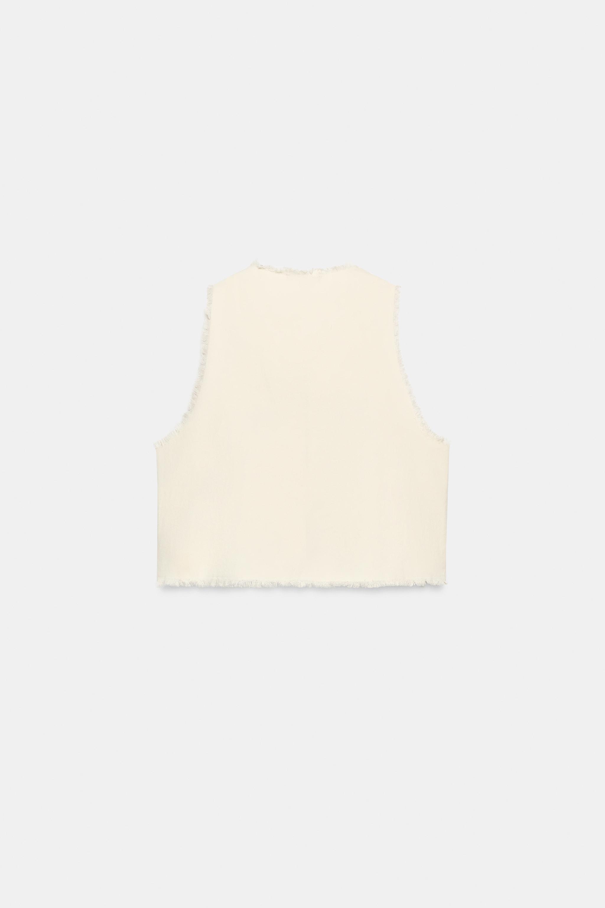 Zara İşlemeli Yelek Üst görsel 6