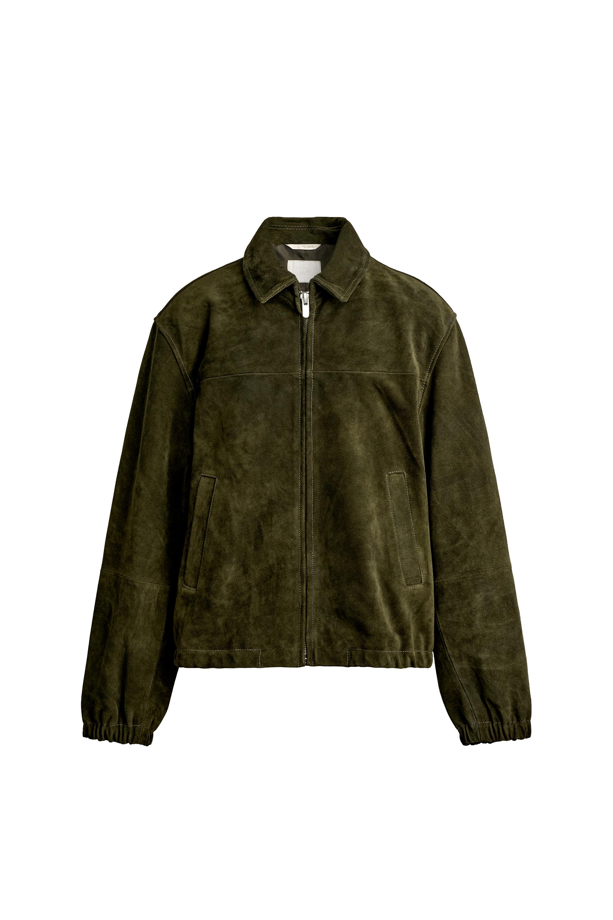 CAZADORA REGULAR FIT PIEL ANTE