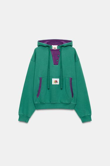 FRUIT OF THE LOOM™ CONTRAST HOODIE — Green 2