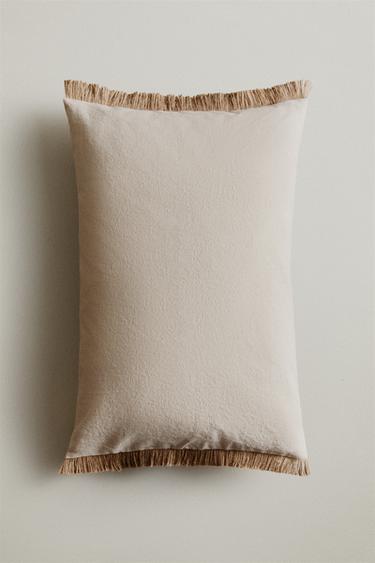 FRINGED CUSHION COVER - Ecru by Zara - Image 4