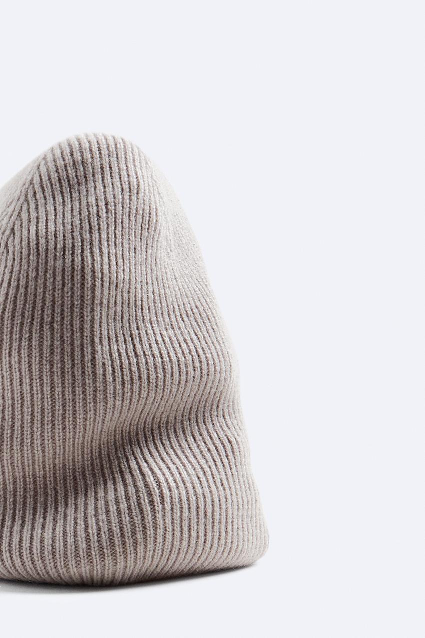 100% CASHMERE HAT - Pearl gray
