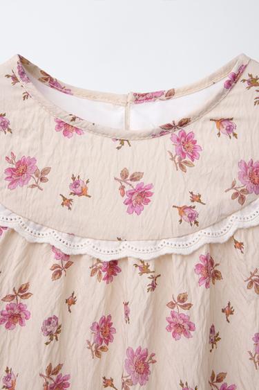 ROBE À FLEURS - Écru de Zara - Image 2