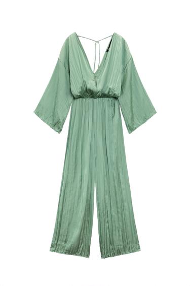 WRINKLED-EFFECT JUMPSUIT