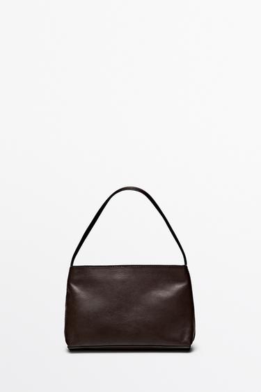 Zara Small nappa leather shoulder bag - Brown - Image 0