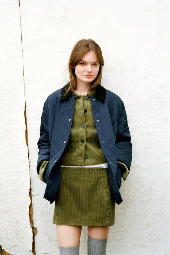 ZARA 亡くなり ザラ キルティング ジャケット ミニスカート セットアップ 