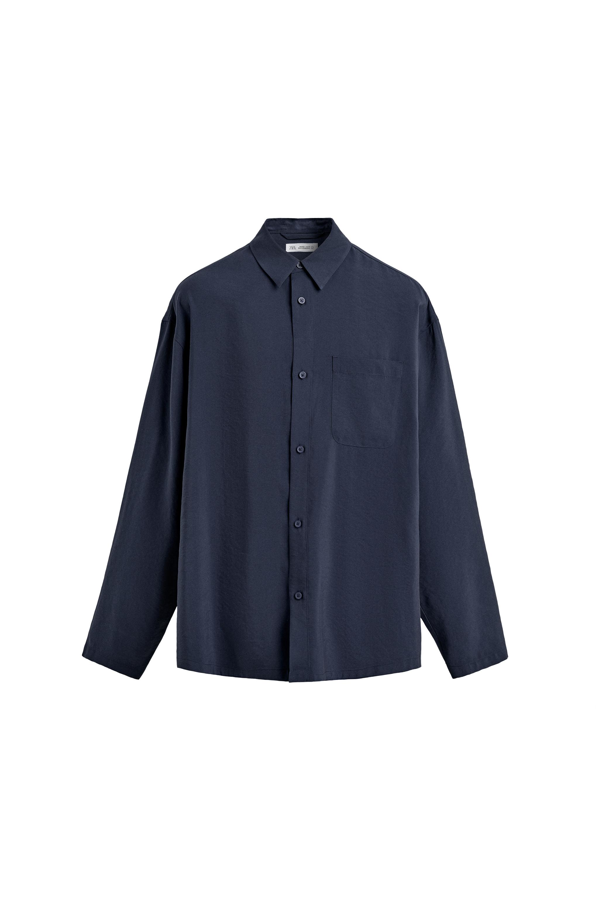 ZARAブルーオーバーシャツ オーバーサイズオックスフォードシャツ - ブルー | ZARA Japan / 日本
