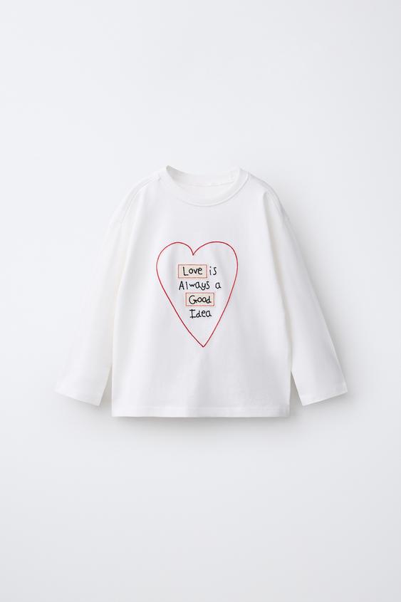 T-SHIRT À DÉTAILS BRODÉS - Blanc de Zara - Image 0