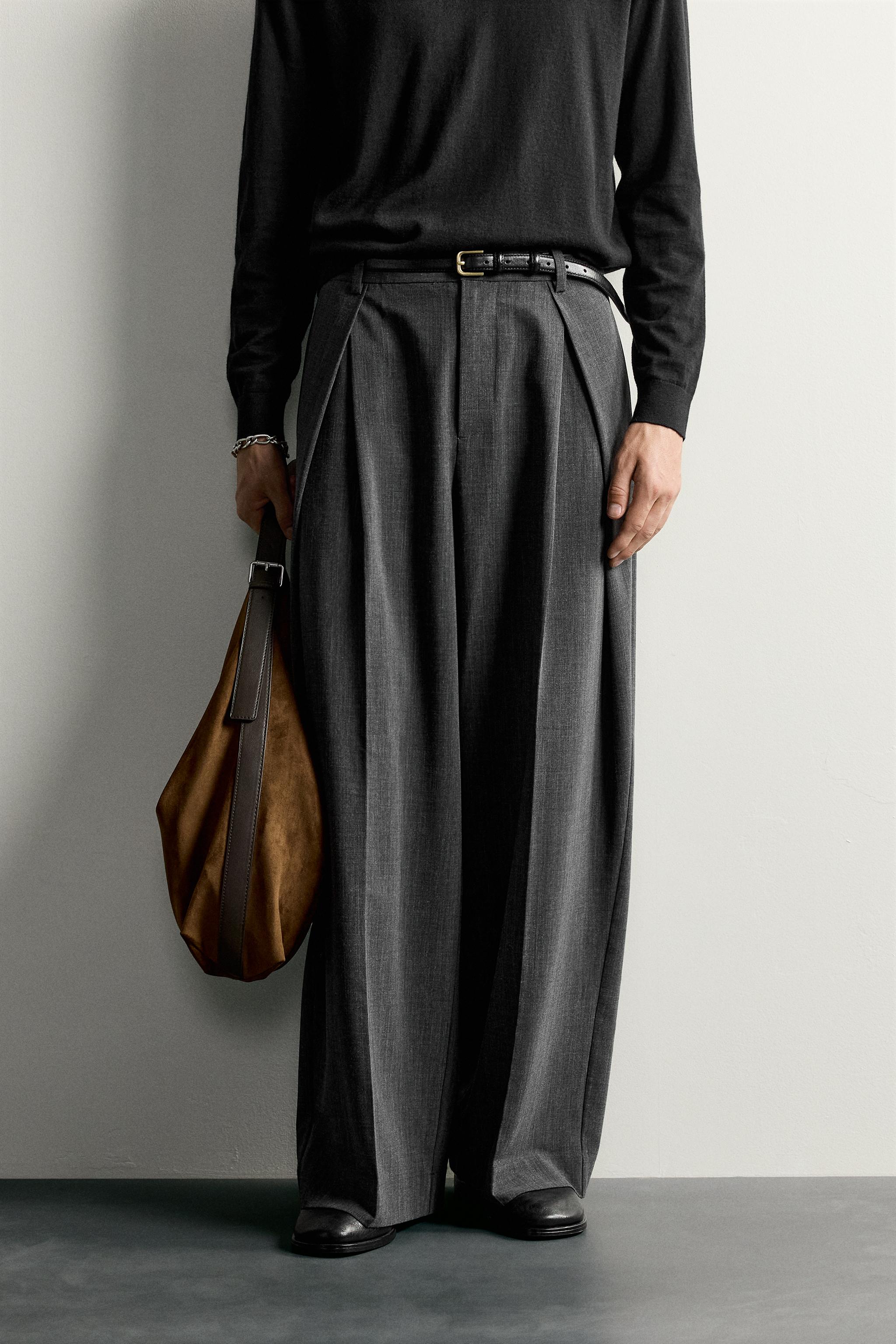 Zara RELAXED FIT PİLİLİ PANTOLON görsel 2