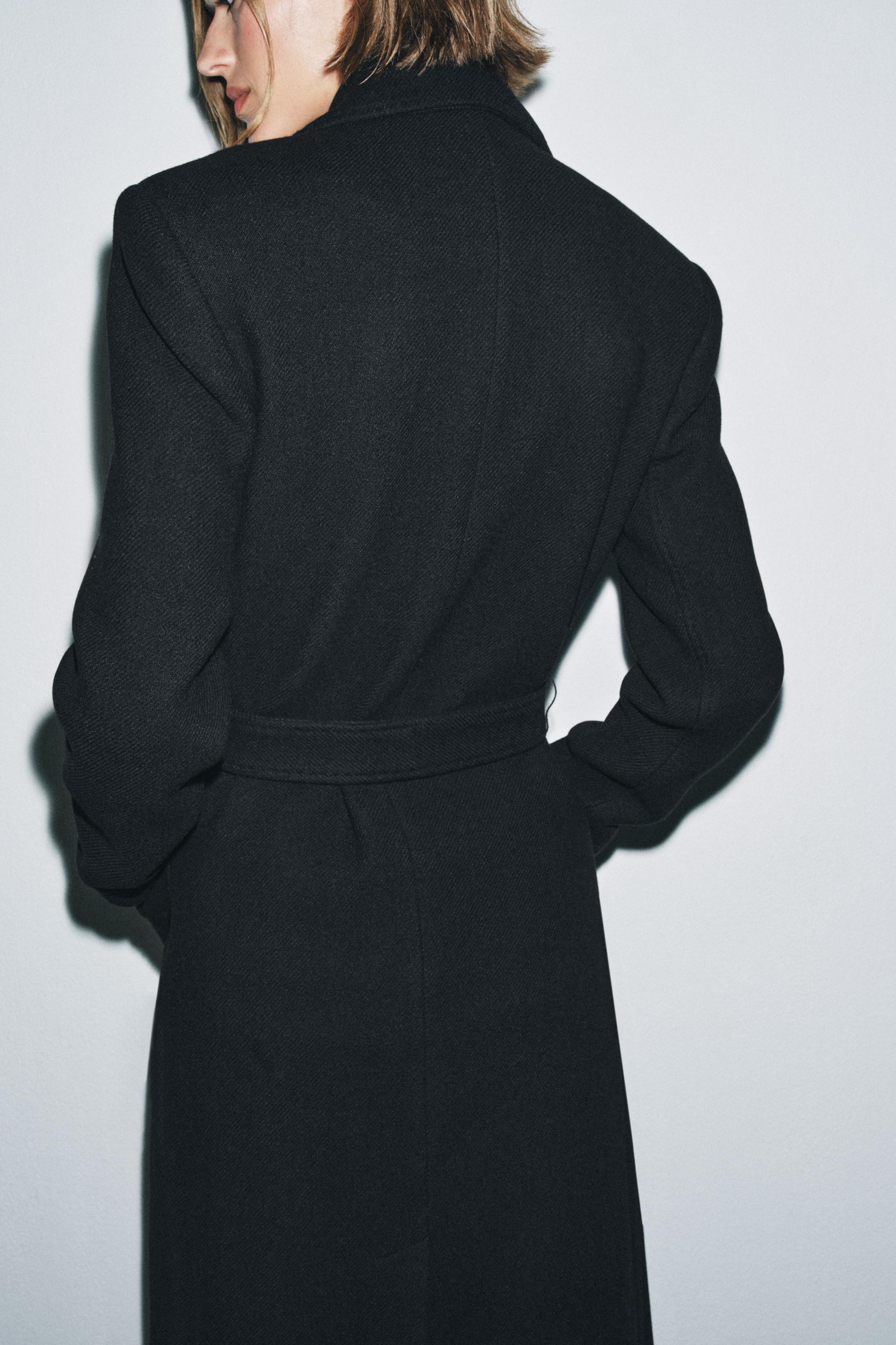 ZW COLLECTION ウールブレンドコート - ブラック | ZARA Japan