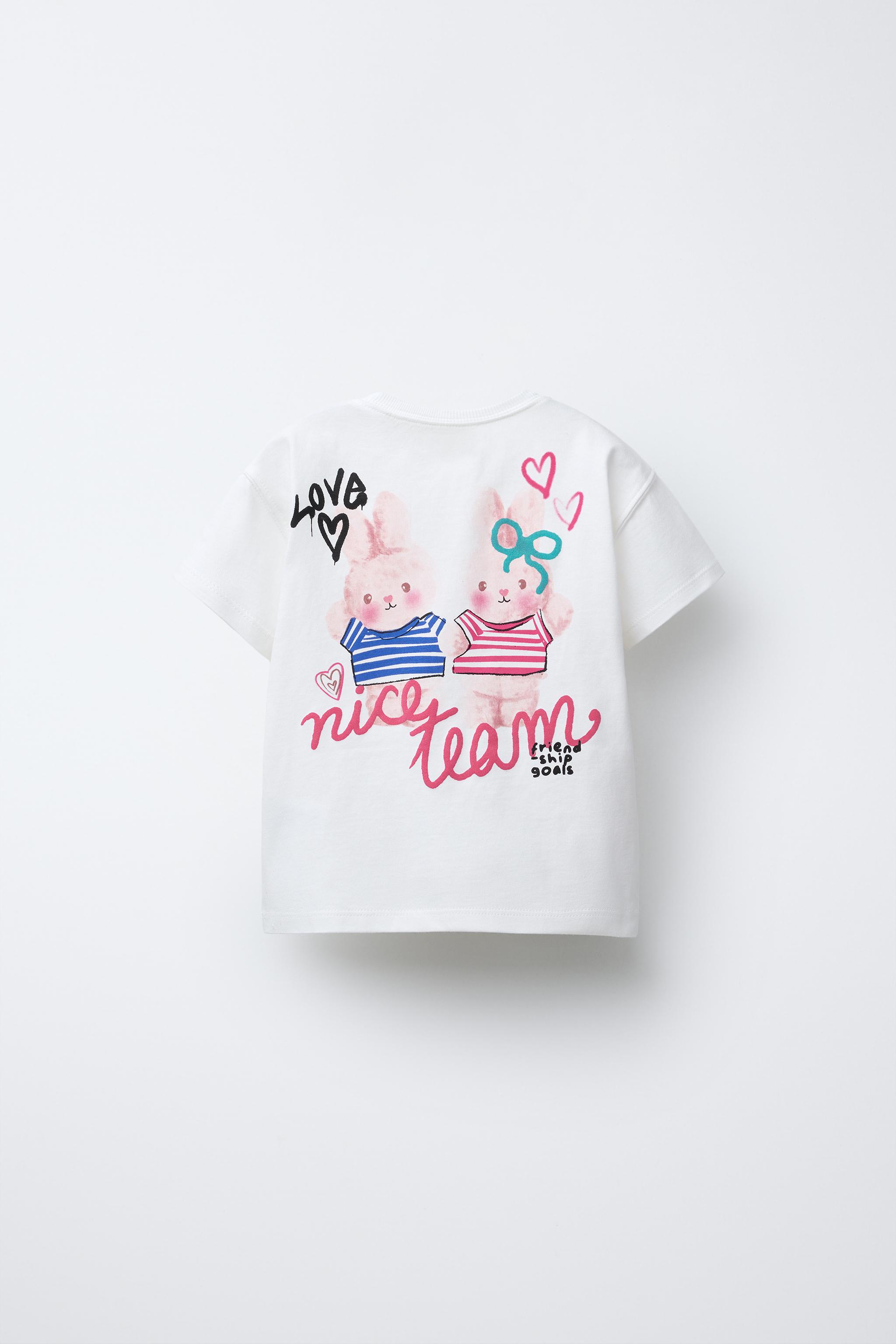 T-SHIRT WITH RAISED PRINT - Oyster-white | ZARA United States