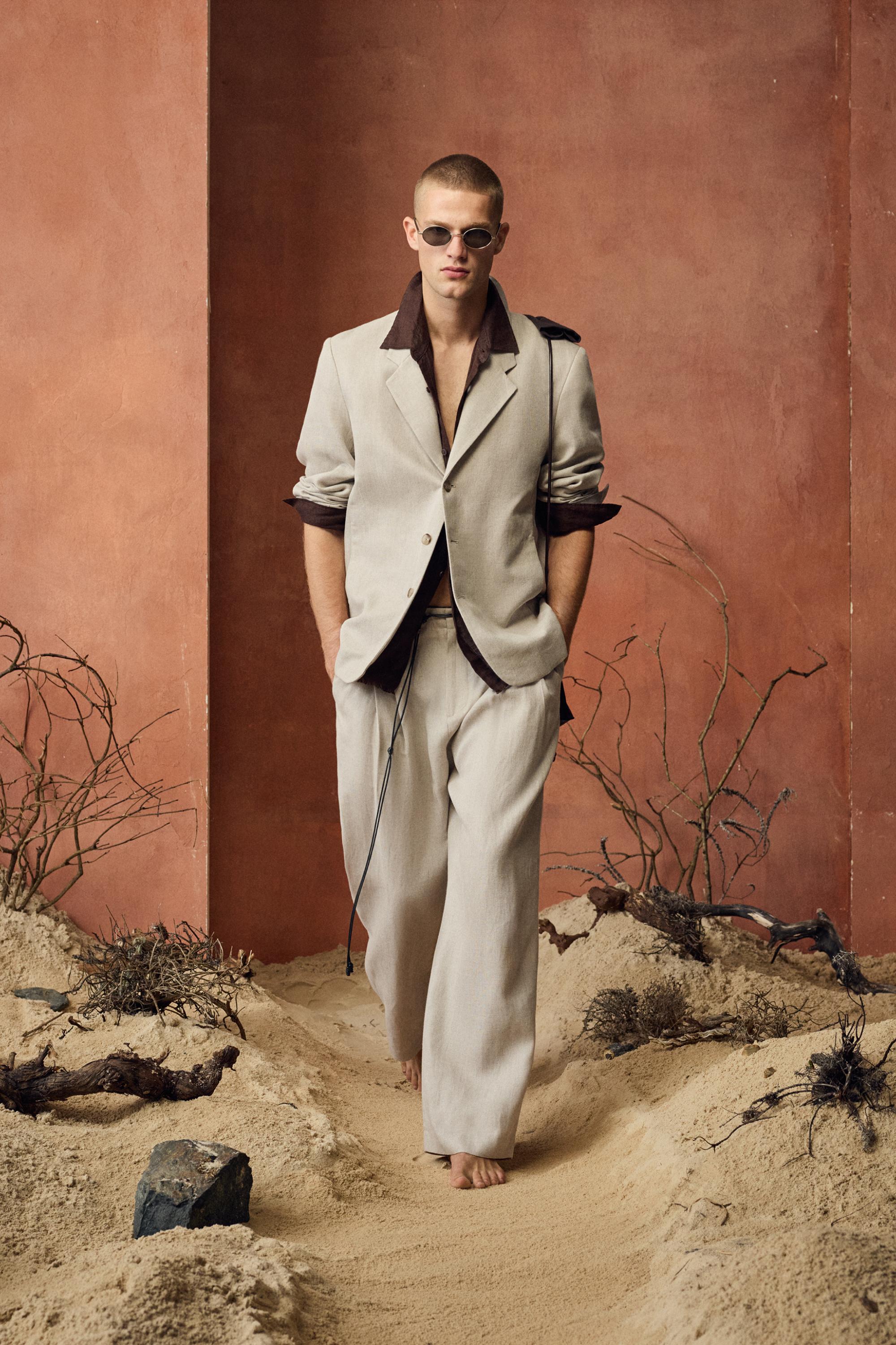 定価19,990円 コットン リネンスーツ ブレザー ラペルレス ZARA ザラ ブレザー リネン | ZARA 日本