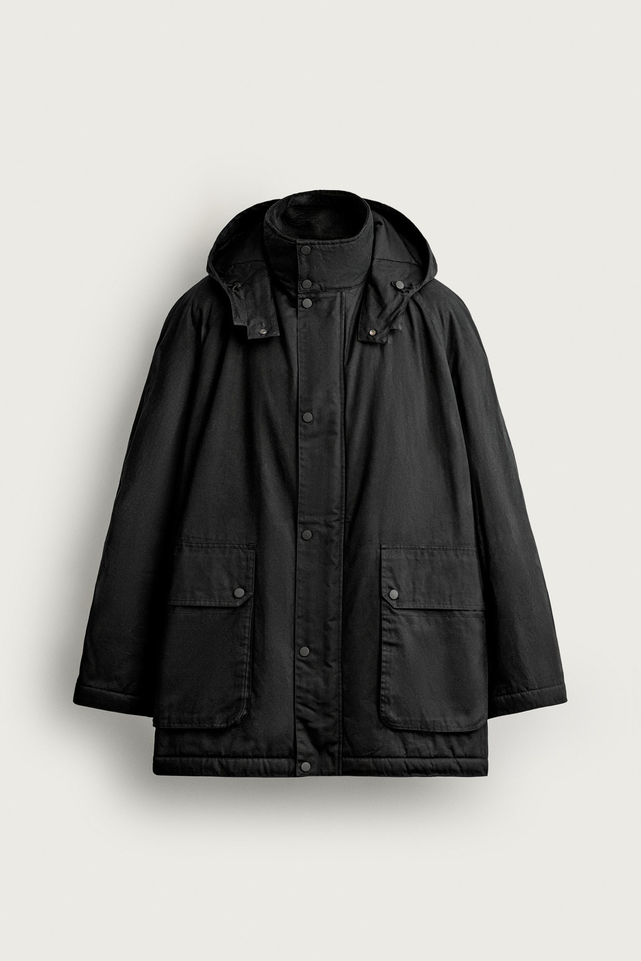ワックスフィニッシュ加工パフジャケット - ブラック | ZARA Japan / 日本