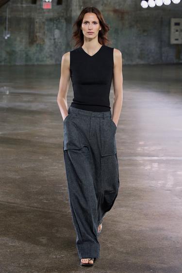STRETCH RIB TOP - Black by Zara - Image 0