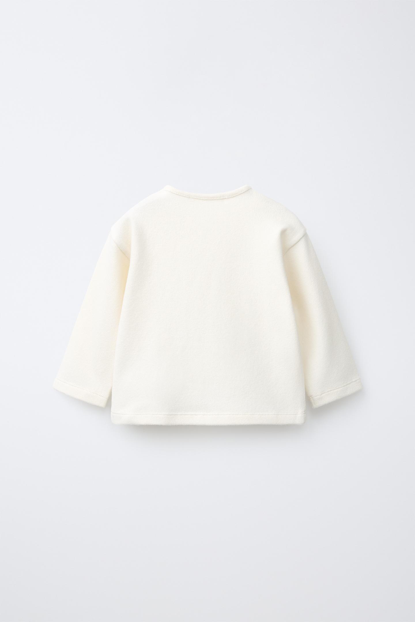 Детская футболка Zara Soft Touch Plain, цвет: Экрю — фото 2