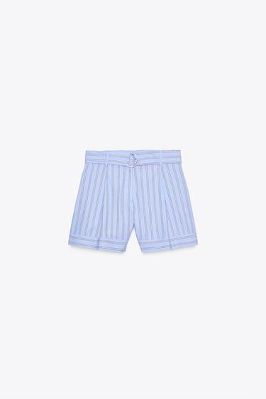 STRIPED BERMUDA SHORTS WITH BELT - striped by Zara - Image 4