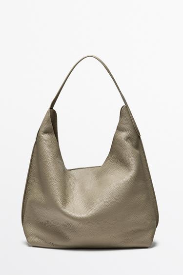 Zara Medium nappa leather shoulder bag - Black gold - Image 0