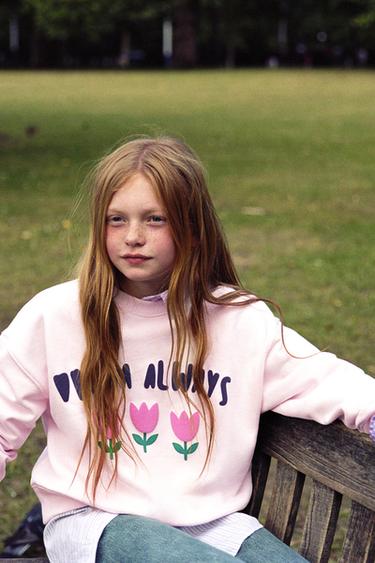 TULIP PRINT SWEATSHIRT - Pink by Zara