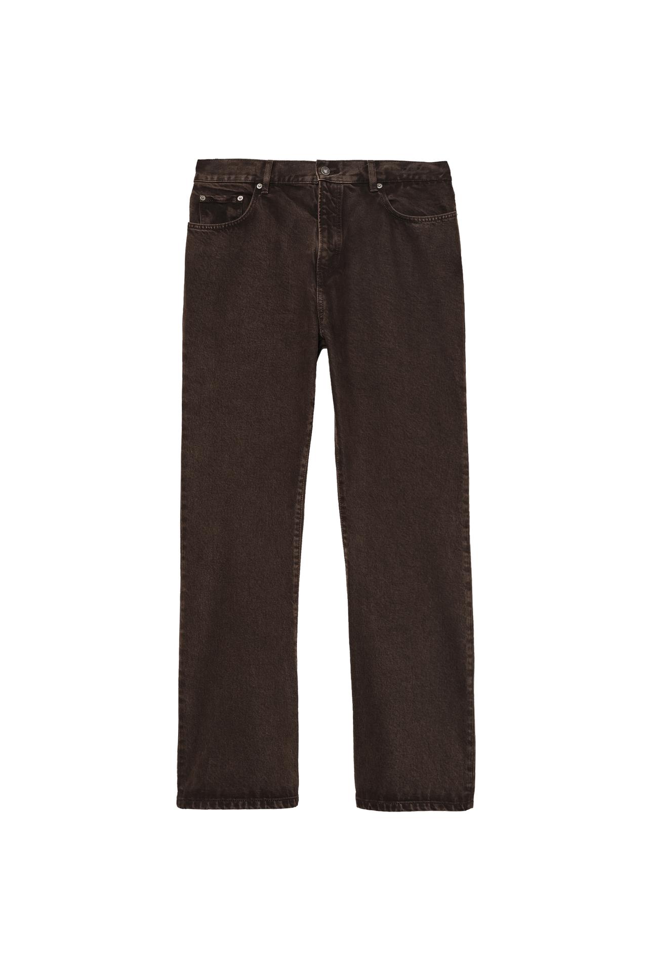 FLARE FIT JEANS — Brown