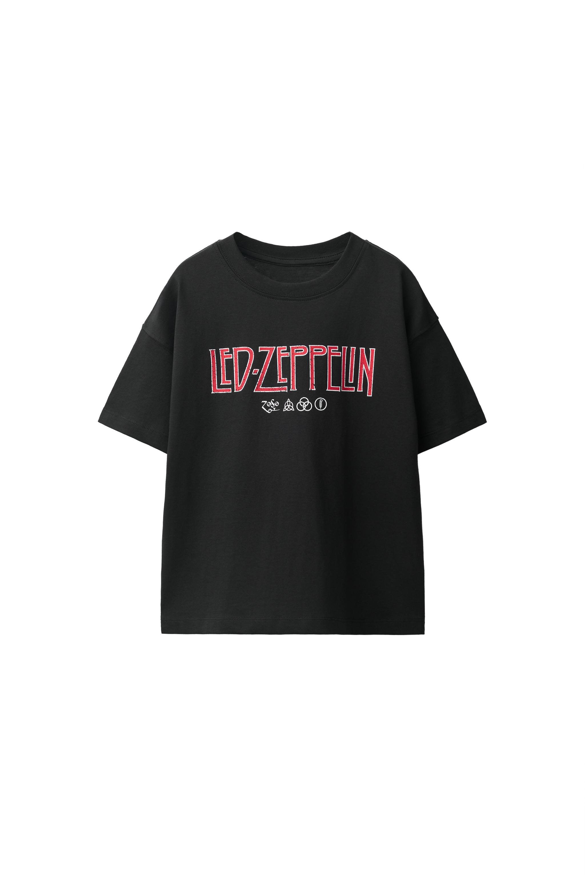 LED ZEPPELIN® プリントTシャツ - ブラック | ZARA Japan / 日本
