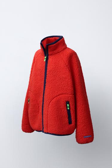 FAUX SHEARLING JACKET - Red by Zara