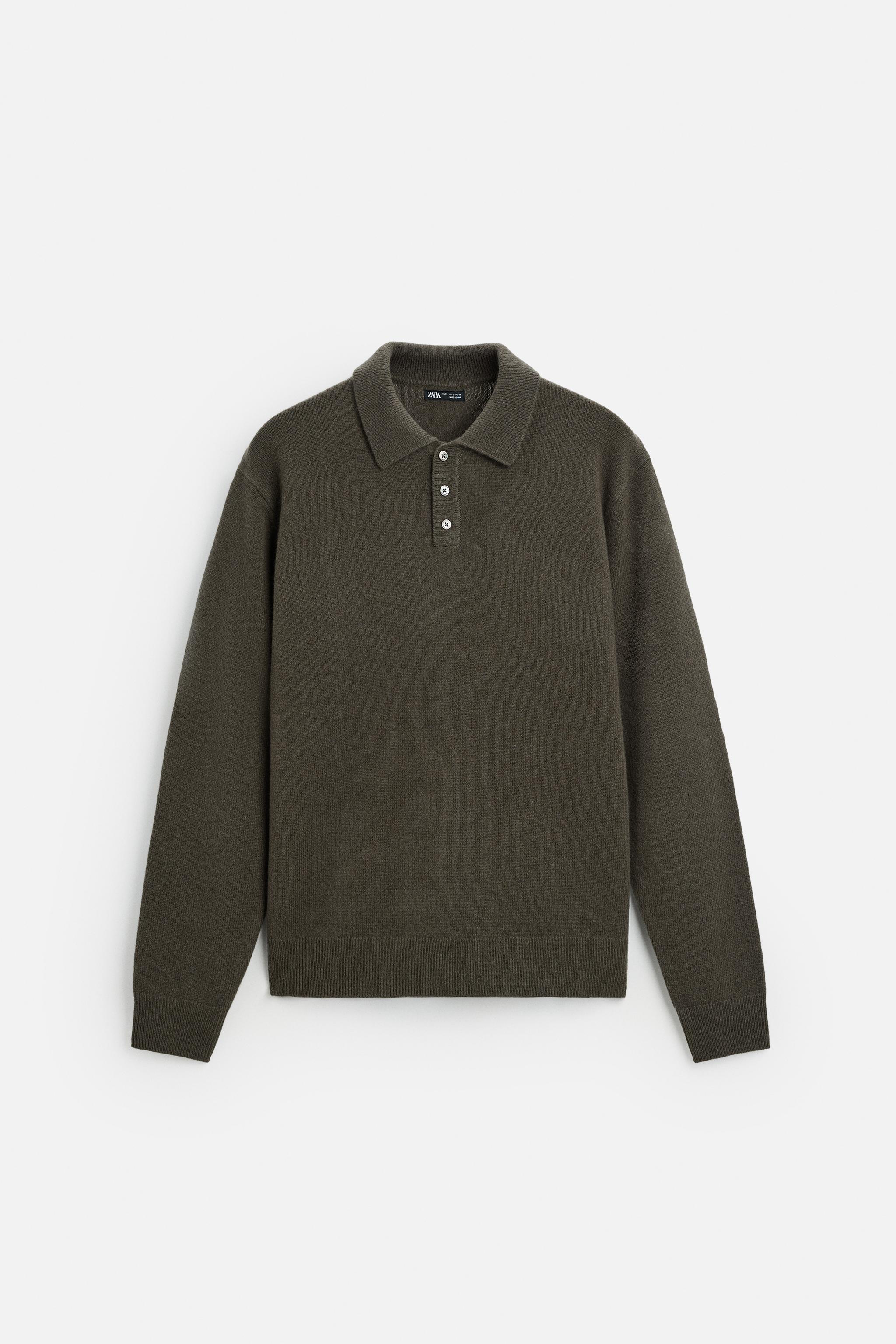 Zara EXTRASOFT 100% WOOL outlet KNIT POLO XL NWT $80