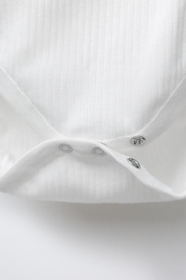 LOT DE TROIS BODYS MANCHES COURTES COL KIMONO - Blanc de Zara - Image 4