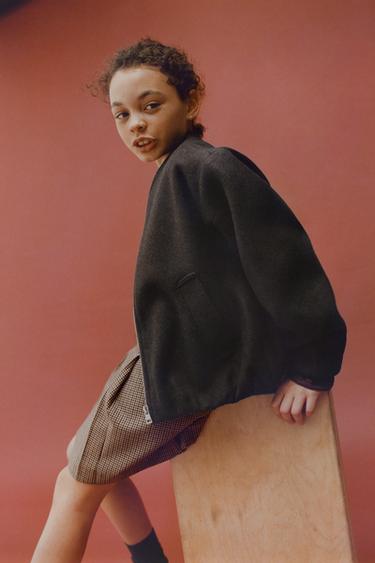 МЯГКАЯ КУРТКА-БОМБЕР — КОРИЧНЕВЫЙ от Zara