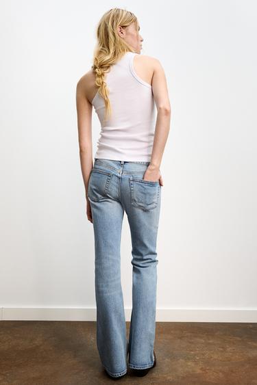 TRF BOOTCUT LOW-RISE JEANS - Light blue by Zara